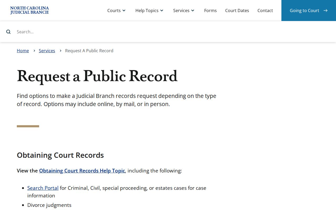 Johnston County Clayton court records public request source