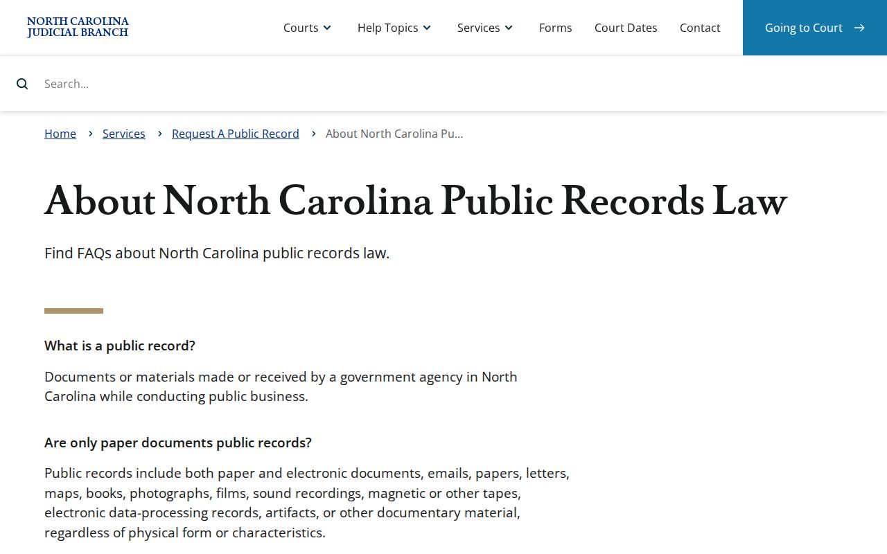 Johnston County Clayton court records public access law reference