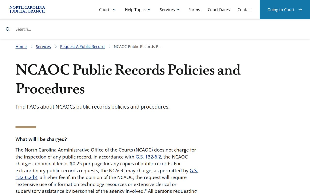 Johnston County Selma court records clerk custodian policy